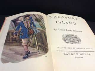 Treasure Island - By Robert Louis Stevenson - Illustrated W.  Sharp - 1949 - Hardcover