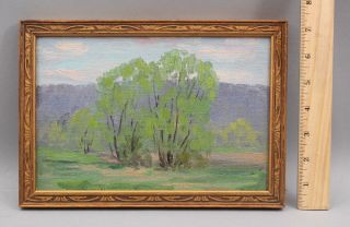 Antique Will Hutchins American Impressionist Wooded Landscape Oil Painting,  Nr