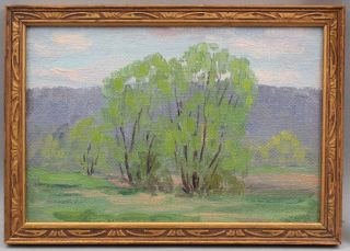 Antique WILL HUTCHINS American Impressionist Wooded Landscape Oil Painting,  NR 2