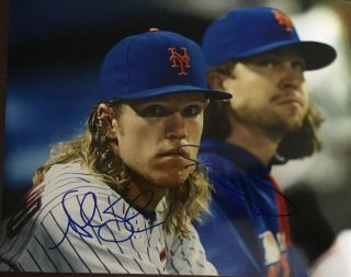 Noah Syndergaard Jacob Degrom Signed Ny Mets 8x10 Photo