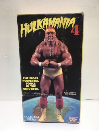 Hulkamania 4 Wwf Champion Hulk Hogan Wrestling Vintage 80s Vhs