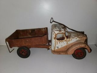 1930’s Antique Metal Toy 26 " Buddy - L Sit & Ride On Dump Truck