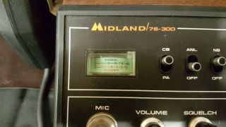 Midland 76 - 300 Home Base 40 Channel CB Radio With Mic Ham Trucker Vintage 1988 3