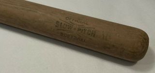 Vintage c.  1960s LOUISVILLE SLUGGER H&R Heartwood 125SP Wooden Softball Bat 3