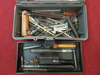 Antique Piano Tuning Serviceman Tool Kit - Box Contents - Erlandsen,  Hs & Co,