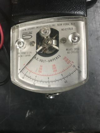 Vintage Sperry Snap 5 Volt - ammeter Voltmeter SR - 50 A W Sperry instrument Inc. 2