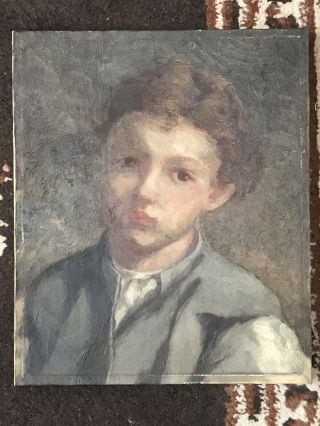 Exquisite Antique Old Master Portrait Oil Painting Of A Boy Canvas Framed Nr