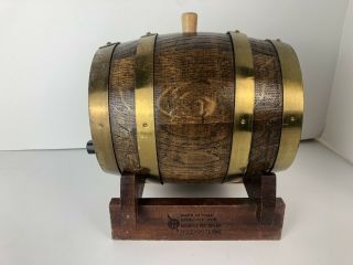 Antique Berarducci Bros Mckeesport Pa Wooden Wine Barrel Beer Keg Made In Italy