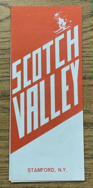 Scotch Valley Vtg Ski Brochure Trail Map Lost Area 1962 - 1998 York Souvenir
