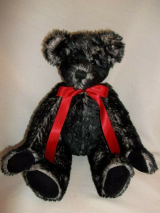 Vintage Antique Black Mohair Jointed Teddy Bear