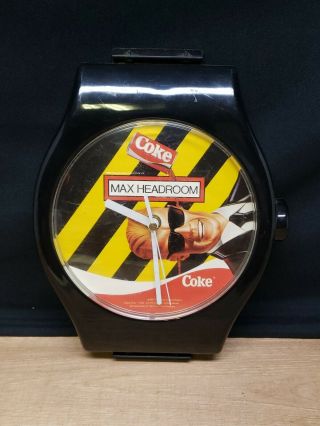 Vintage 1987 Max Headroom Coke Clock Clock Only.