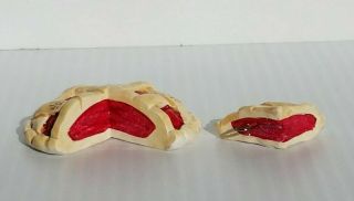Vtg Cherry Pie with Slice of Pie Christmas Ornament Hand Made Amato Design SF 2
