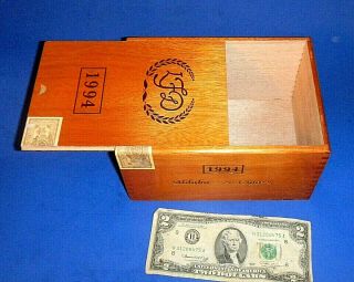 La Flor Dominicana 1994 Aldaba Finger Jointed Wooden Cigar Box