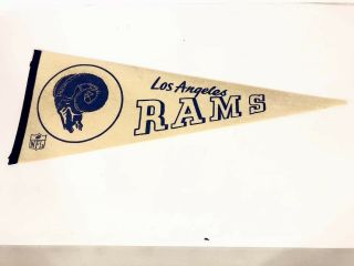 Vintage 1960’s Nfl Los Angeles Rams Full Size Pennant