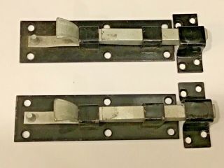 Two Vintage Nos Heavy Duty Metal Door Slide Bolt - Lock