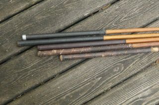 5 Antique Vintage Hickory Wood Shaft Clubs Typical As Found 2