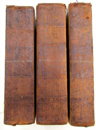3 Volumes Holy Bible By Thomas Scott Antique 1831 Exeter Nh
