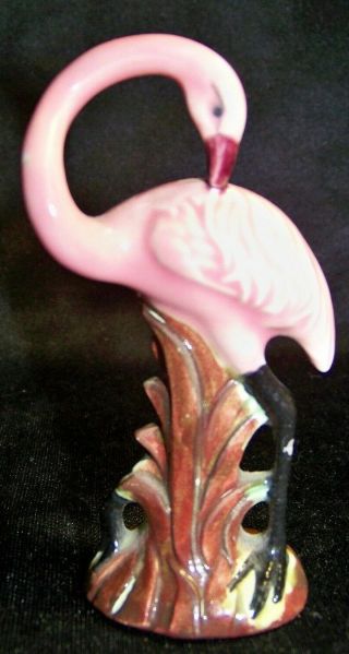 Vintage Ceramic Pink Flamingo Figurine Collectible Decor Mid Century 4 "