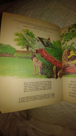 VINTAGE CHILDREN 1959 GOLDEN BOOK LEAVE IT TO BEAVER 3