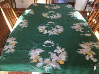 Vintage Wilendur Christmas Tablecloth 54 X 67