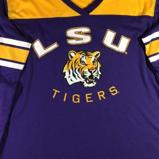 Colosseum Womens LSU Tigers Long Sleeve T Shirt Purple S 3