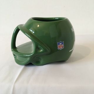 Vintage 1989 Nfl York Jets Ceramic Helmet Shape Mug Hand Made In England