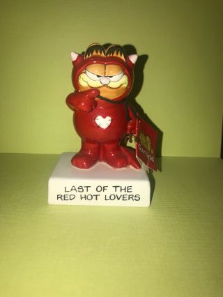 VTG ENESCO GARFIELD Figurine Last Of The Red Hot Lovers Devil Valentines 2