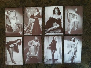 1950s Placards X8 Vintage Pinup Girls In B&w 2