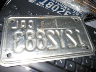 California 1995 motorcycle license plate 2