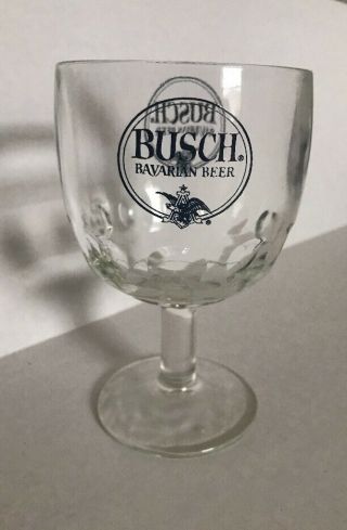Vintage 1970’s Anheuser Busch Bavarian Beer Blue Eagle Logo Glass Goblet
