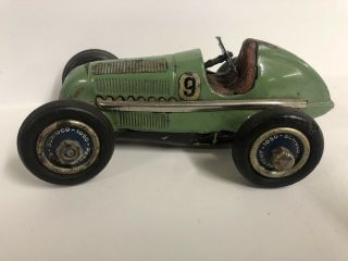 Vintage Racer Schuco Studio 1050 Race Car Toy Tin Wind Up Mercedes