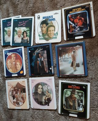 9 Different Movies For Vintage Ced Rca Selectavision Videodisc Video Disc Player