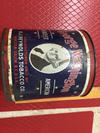 Vintage George Washington Cut Plug Tobacco Tin 3
