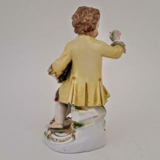 Antique 19th Century Meissen Porcelain Hand Painted Boy Figurine Model 17 2