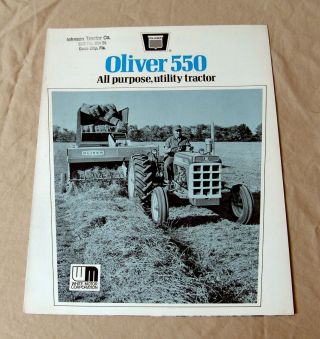 Vintage Oliver Corporation Model 550 Tractor Advertising Brochure - Ca 1960 