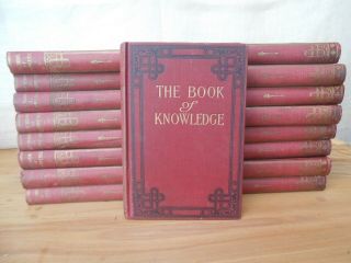 The Book Of Knowledge 17 Vol Set 1918 Grolier Children 