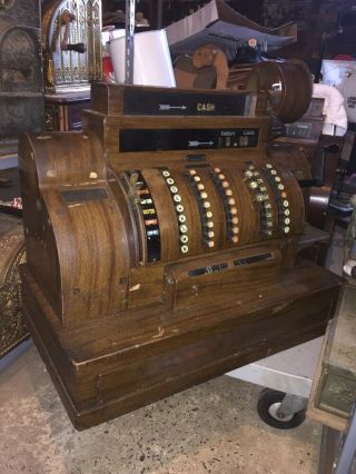 Antique National Cash Register Ncr Model 942 Electric And Looks Great
