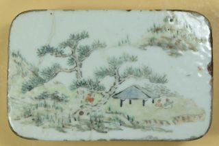 A Chinese Famille Rose Porcelain Ink Palette Box/tray.