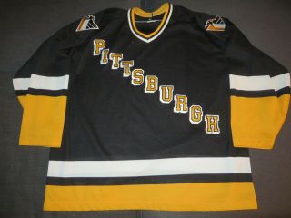 Vintage 1992 - 95 Pittsburgh Penguins Ccm Black Hockey Jersey Men Xl