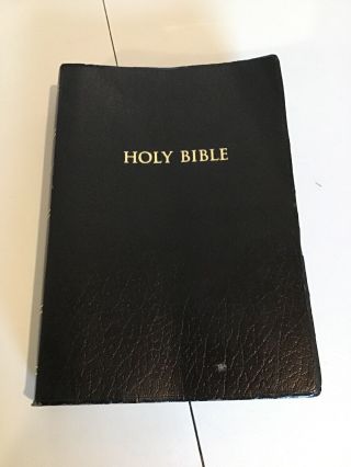 Vintage Holy Bible Kjv Giant Print Red Letter Bonded Leather