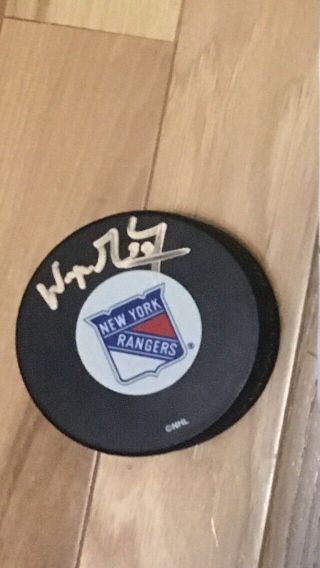 Wayne Gretzky Autographed Signed York Rangers Game Puck