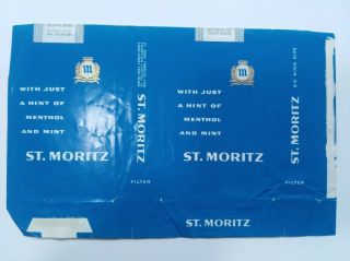 Opened Empty Cigarette Soft Packs - 84 Mm - South Africa - St.  Moritz