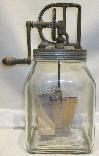Antique Dazey No.  40b Glass Butter Churn Pat.  1922 Estate Fresh