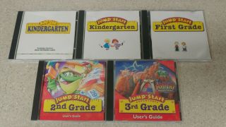 Vintage Jumpstart Elementary Learning System Cds Users Guide K 1st 2nd 3rd Grade