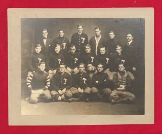 1908 Temple University Owls Football Team Cabinet Photo Antique Old Philadelphia