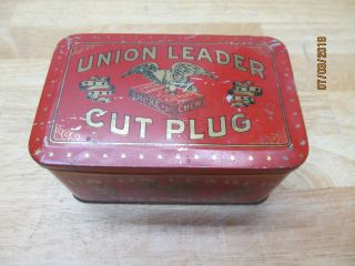 Vintage Union Leader Cut Plug Tobacco Tin 2