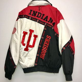 Vintage Pro Player Indiana University Iu Hoosiers Ncaa Coat Jacket Sz Xl