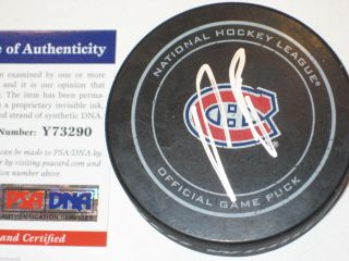 Pk Subban Signed Montreal Canadiens Official Game Puck W/ Psa