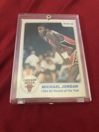 Nba 1984 - 85 The Star Michael Jordan Rookie Of The Year 1 Of 11 Chicago Bulls