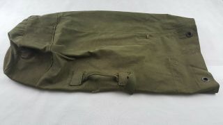Vintage Army Duffle Bag Canvas Soldiers Name On Bag